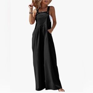 UANEO Overalls for Women Loose Fit Summer Wide Leg Jumpsuits Floral Boho Clothes